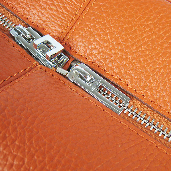 Best Replica Hermes Victoria Cowskin Leather Bags 2010 Orange H2802 - Click Image to Close